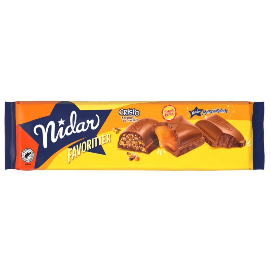 Favoritter Storplate Yellow (expiry date sale) - Scandi Candy Swedish Candy Shop