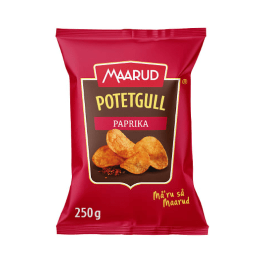 Potato Chips Paprika 250g Maarud Potetgull Paprika - Scandi Candy Swedish Candy Shop