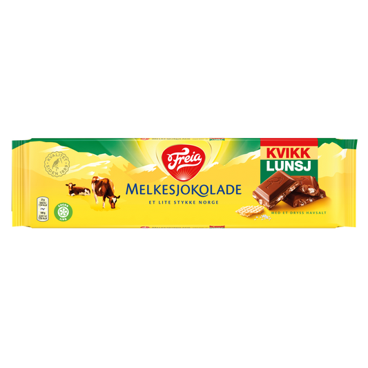 Freia Milk Chocolate with Kvikk Lunsj 200g