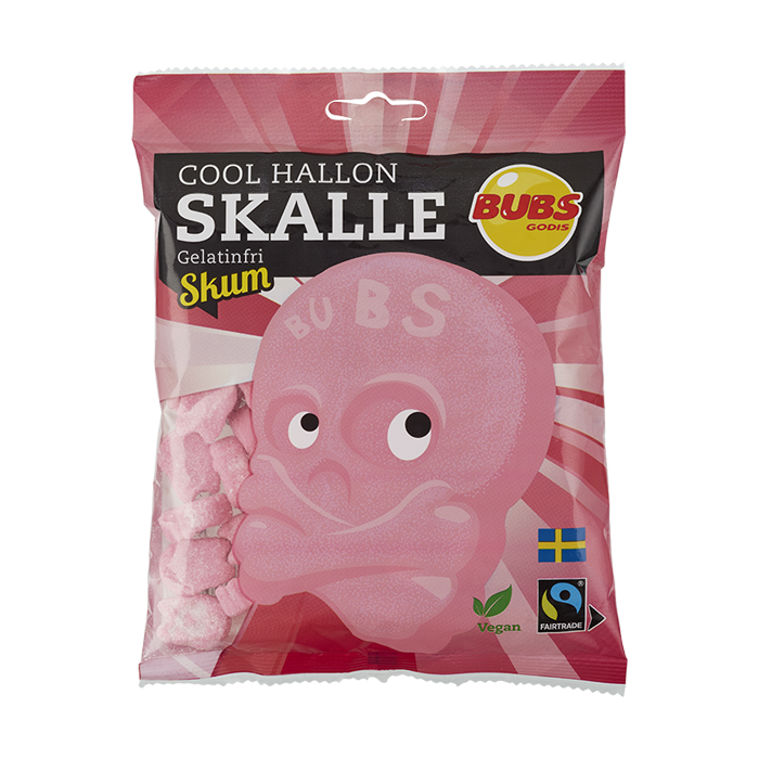 Bubs Cool Raspberry Skull Foam Minis 90g