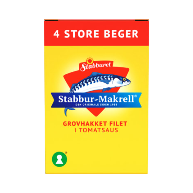 Stabbur-Makrell Omega-3 4x40g – Norwegian Makrell i Tomat with Omega-3