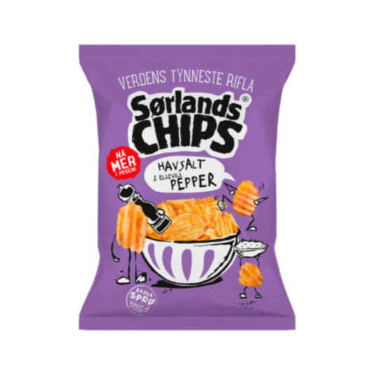 Sørlandschips Salt & Pepper 275g – The World's Thinnest