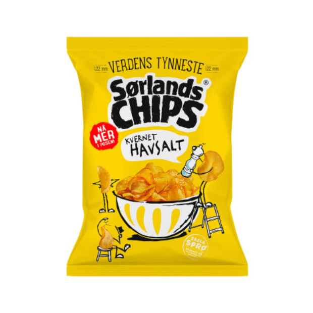 Sea Salt Chips 260g – Sørlandschips Havsalt The World's Thinnest