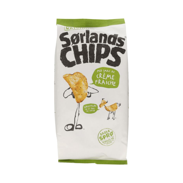 Sour Cream & Onion Chips 200g – Sørlandschips Crème Fraîche