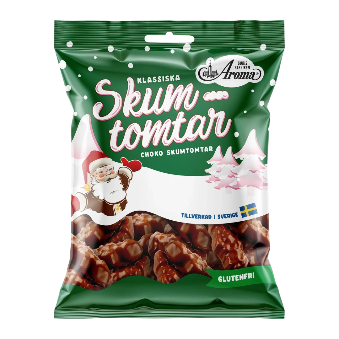 Chocolate-Covered Foam Santas - Skumtomtar Choco 80g