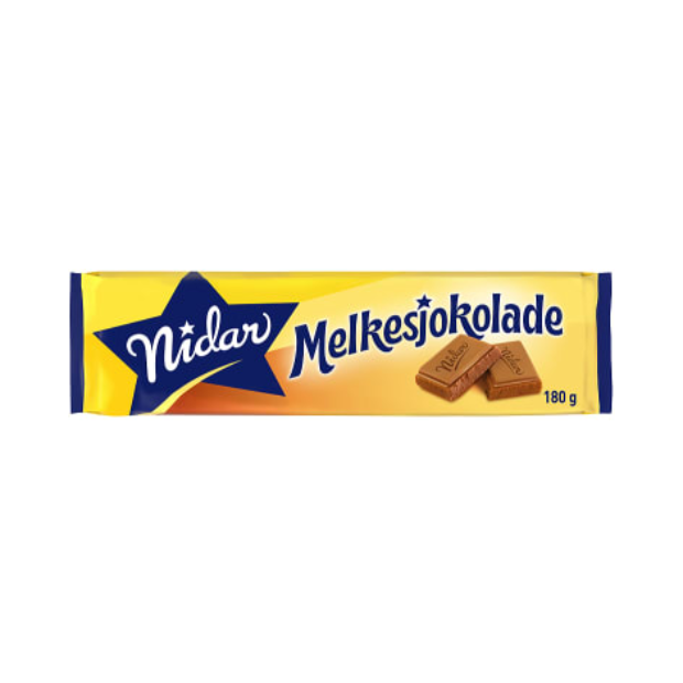 Milk Chocolate 180g Nidar Melkesjokolade