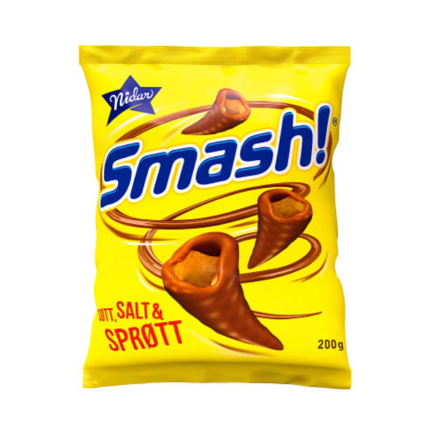 Smash! Chocolate 200g (Nidar) – Norwegian Smash Candy