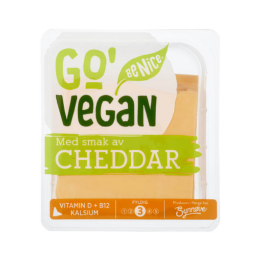 Go'Vegan Sliced Cheddar 200g – Skivet Cheddar Vegansk