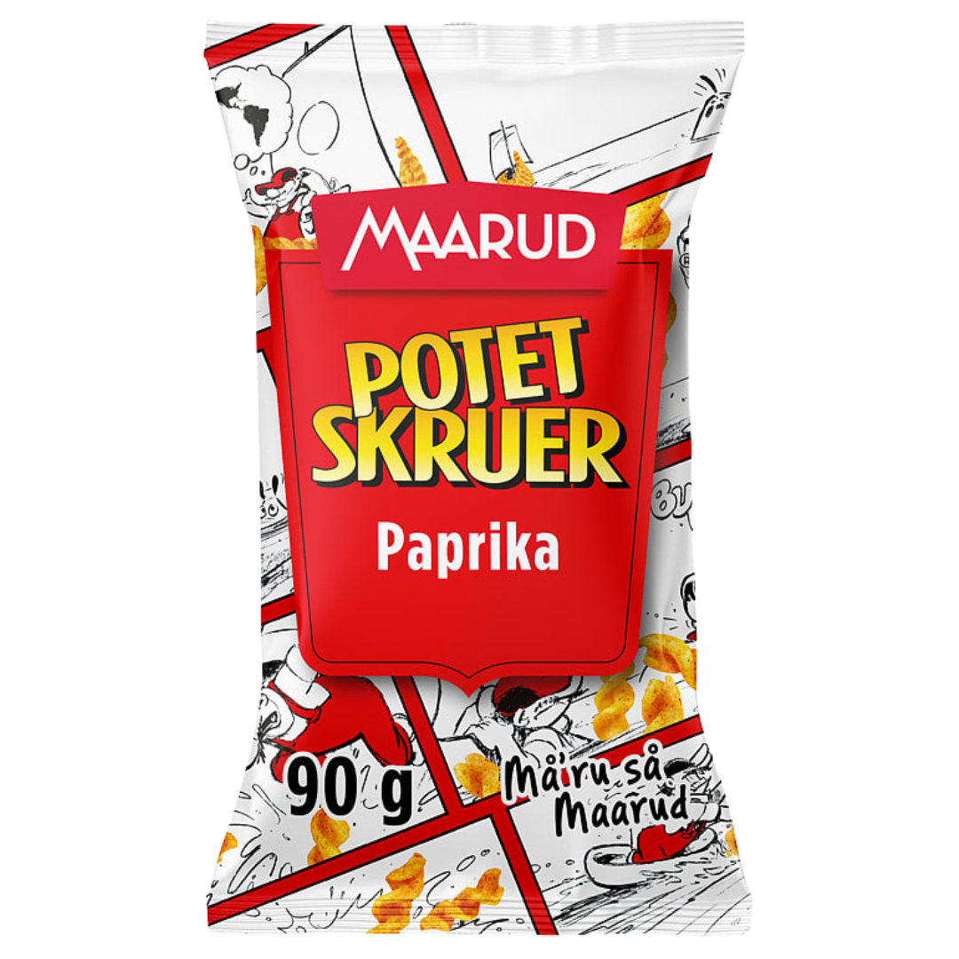 Potato Screws Paprika 90g – Potetskruer