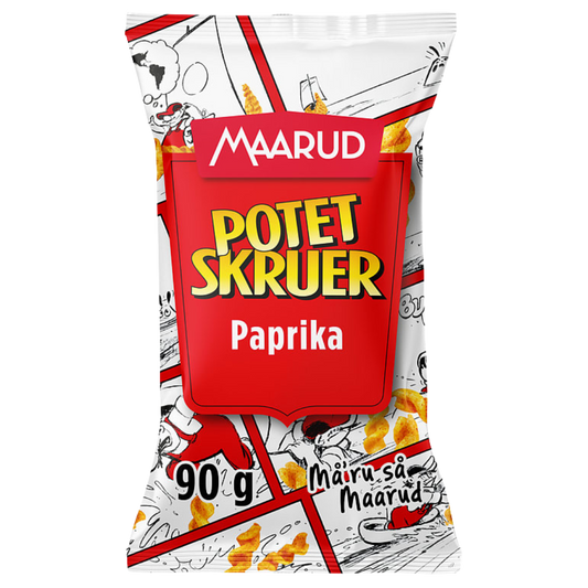 Potato Screws Paprika 90g – Potetskruer