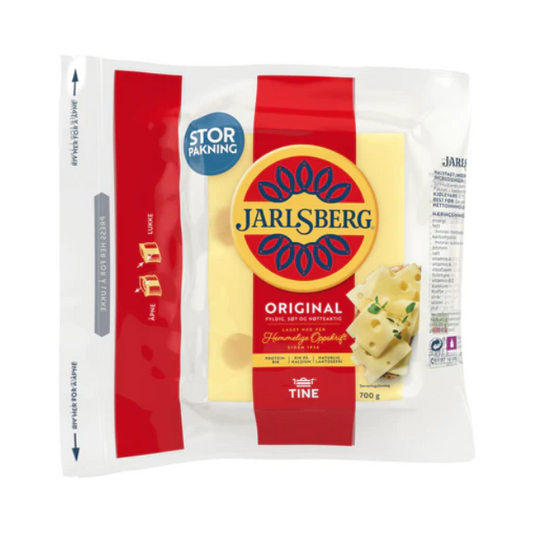 Jarlsberg Rindless Cheese 700g Tine Jarlsberg Skorpefri