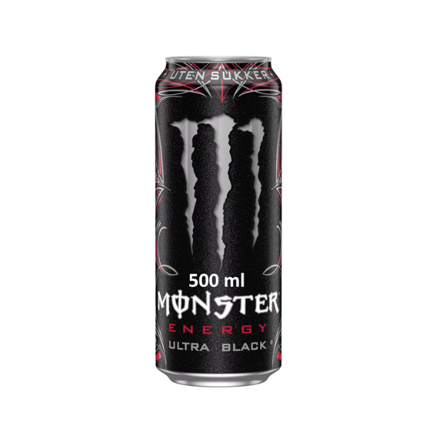 Monster Ultra Black 0.5L Can No Sugar