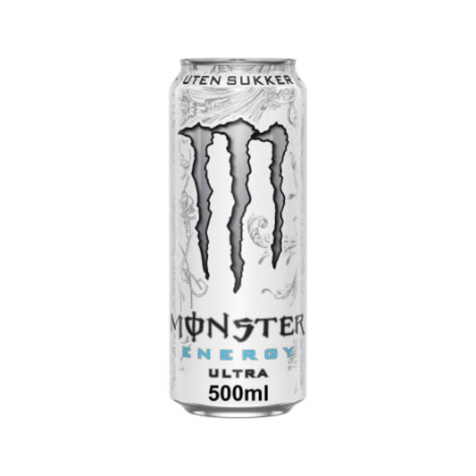 Monster Ultra White 0.5L Can No Sugar