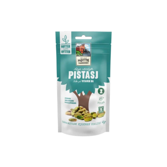 Pistachio Nuts Unsalted 60g – Pistasjnøtter u/Salt