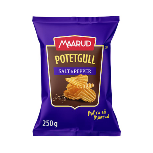 Salt and Pepper Potato Chips 250g Maarud