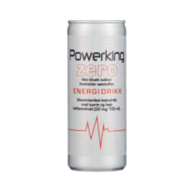 Powerking Zero Energy Drink 250ml Can Powerking Zero Energidrikk