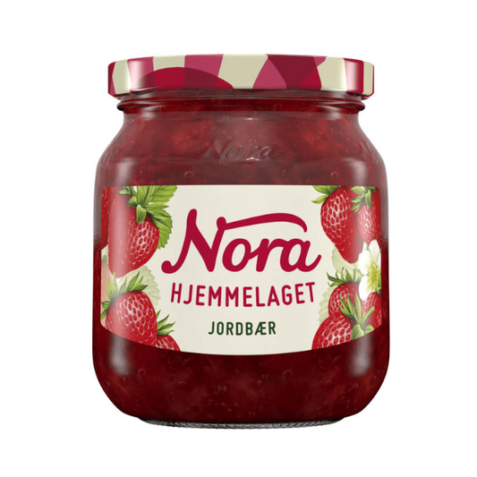 Homemade Strawberry Jam 400g Nora - Hjemmelaget Jordbærsyltetøy