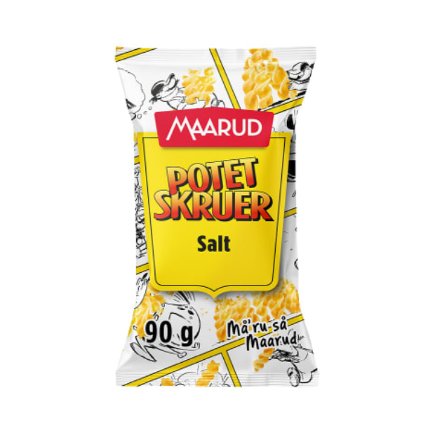 Potato Screws Salt 90g (Maarud) – Norwegian Salted Potetskruer