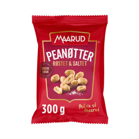 Peanuts Roasted & Salted 300g (Maarud) – Peanøtter Røstet & Saltet