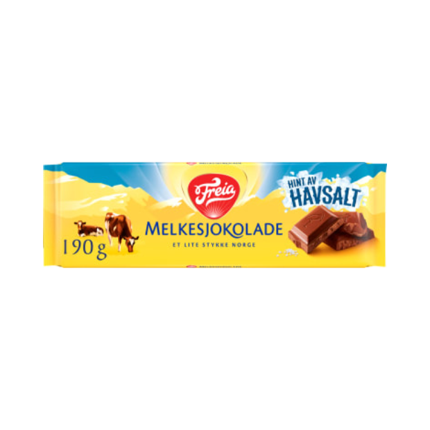 Freia Milk Chocolate with Sea Salt 190g – Melkesjokolade med havsalt