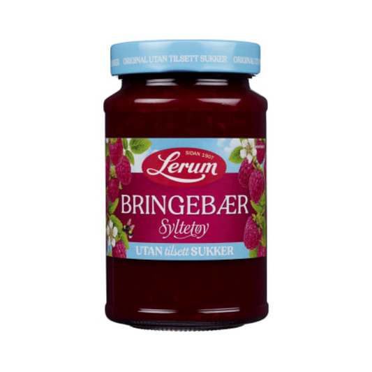 Raspberry Jam without Sugar 435g Lerum - Bringebærsyltetøy u/Sukker