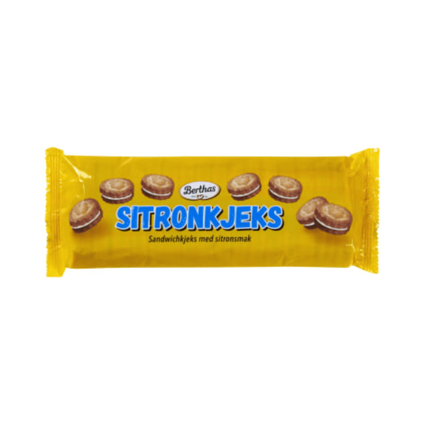 Berthas Lemon Biscuits 250g – Sitronkjeks - Scandi Candy Swedish Candy Shop