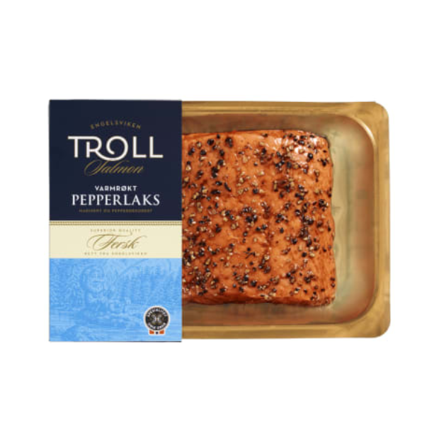 Troll Hot-Smoked Pepper Salmon 250g – Pepperlaks Varmrøkt