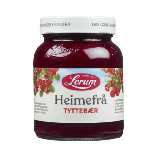 Lingonberry Jam Homemade 390g – Lerum Tyttebær Heimefrå