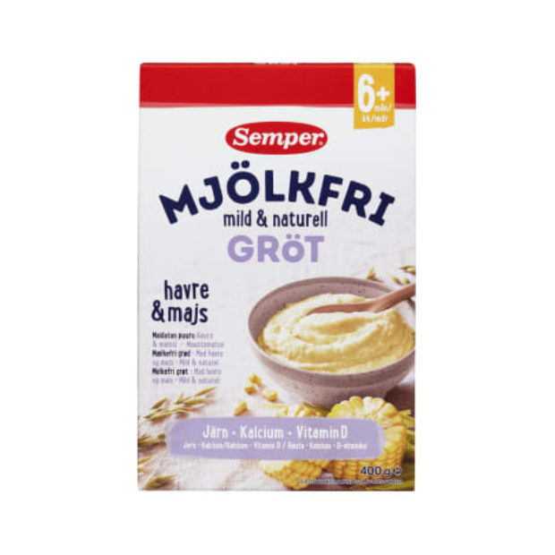 Semper Dairy-Free Natural Porridge 400g – Melkefri Grøt