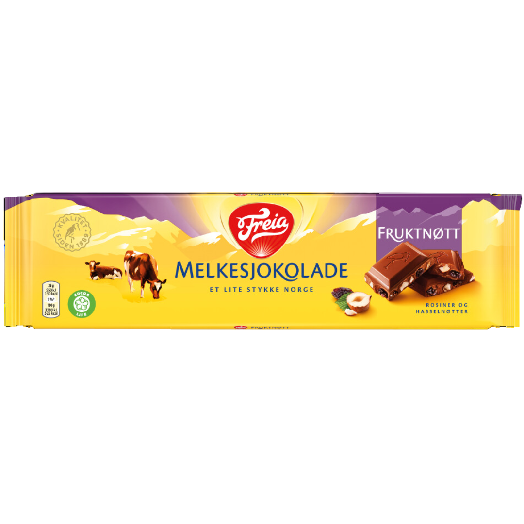 Freia Milk Chocolate Fruit & Nuts 200g