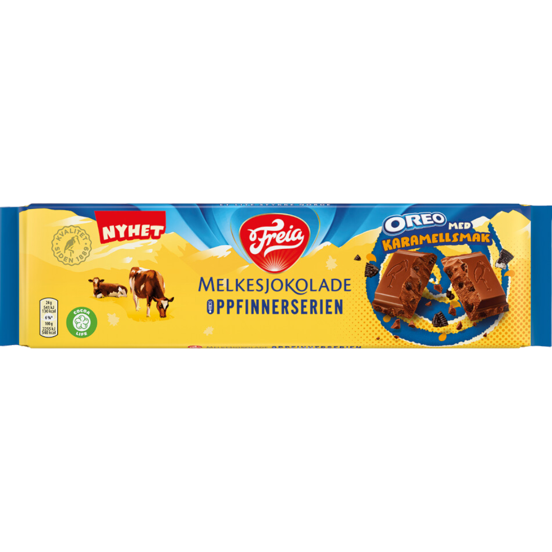 Freia Milk Chocolate Oreo & Caramel 190g