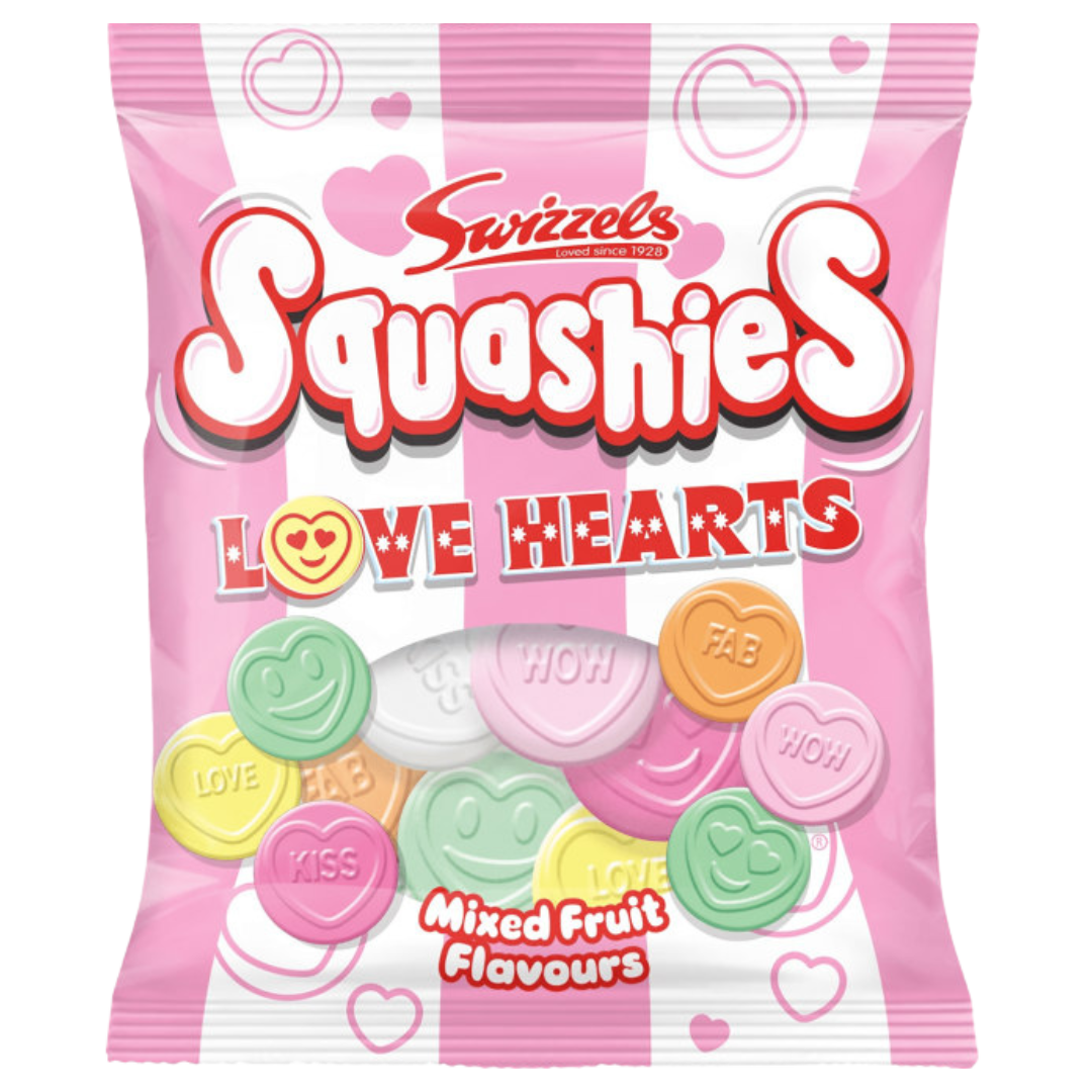 Squashies Love Hearts 120g