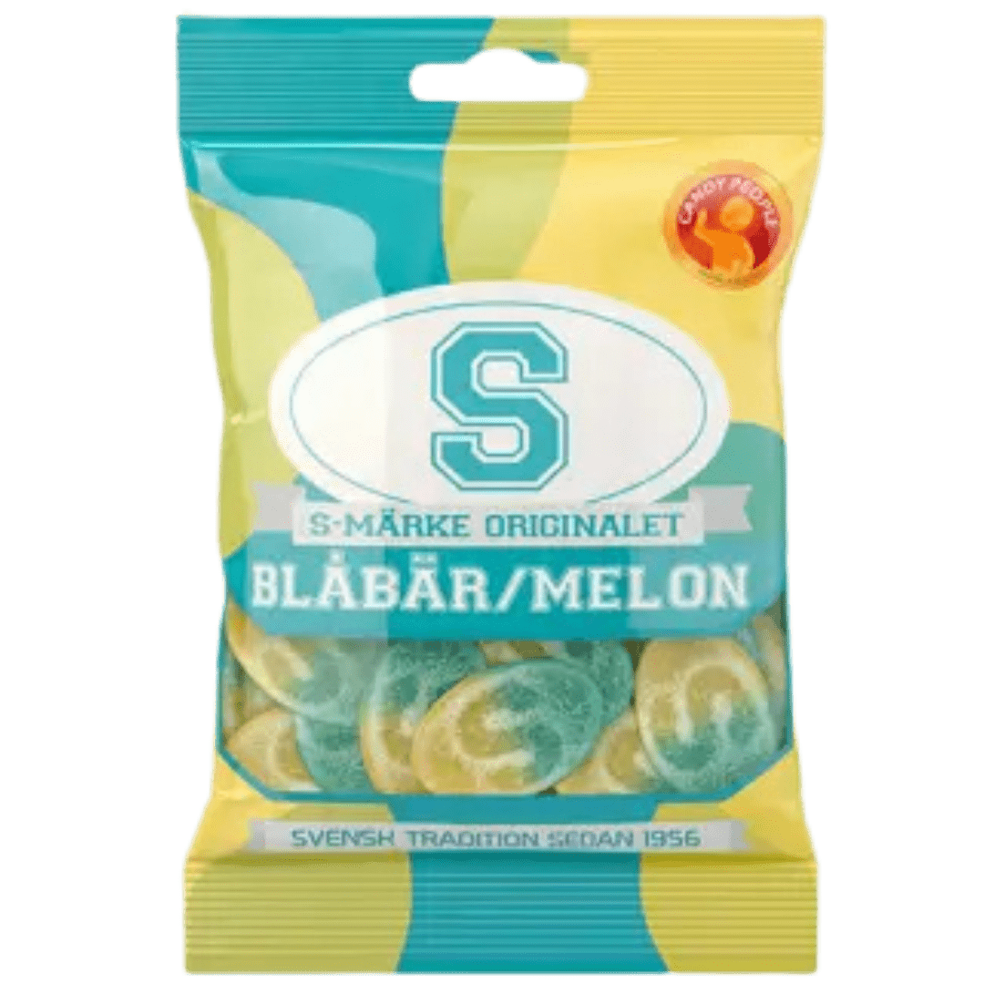 S - Märke Blueberry Melon 80g - Scandi Candy Swedish Candy Shop