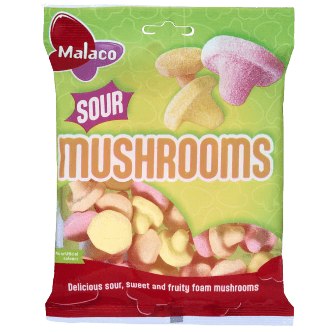 Sour Mushrooms 100g - Scandi Candy Swedish Candy Shop